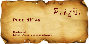 Putz Éva névjegykártya